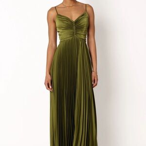 Petal & Pup Olive Green Maxi Dress